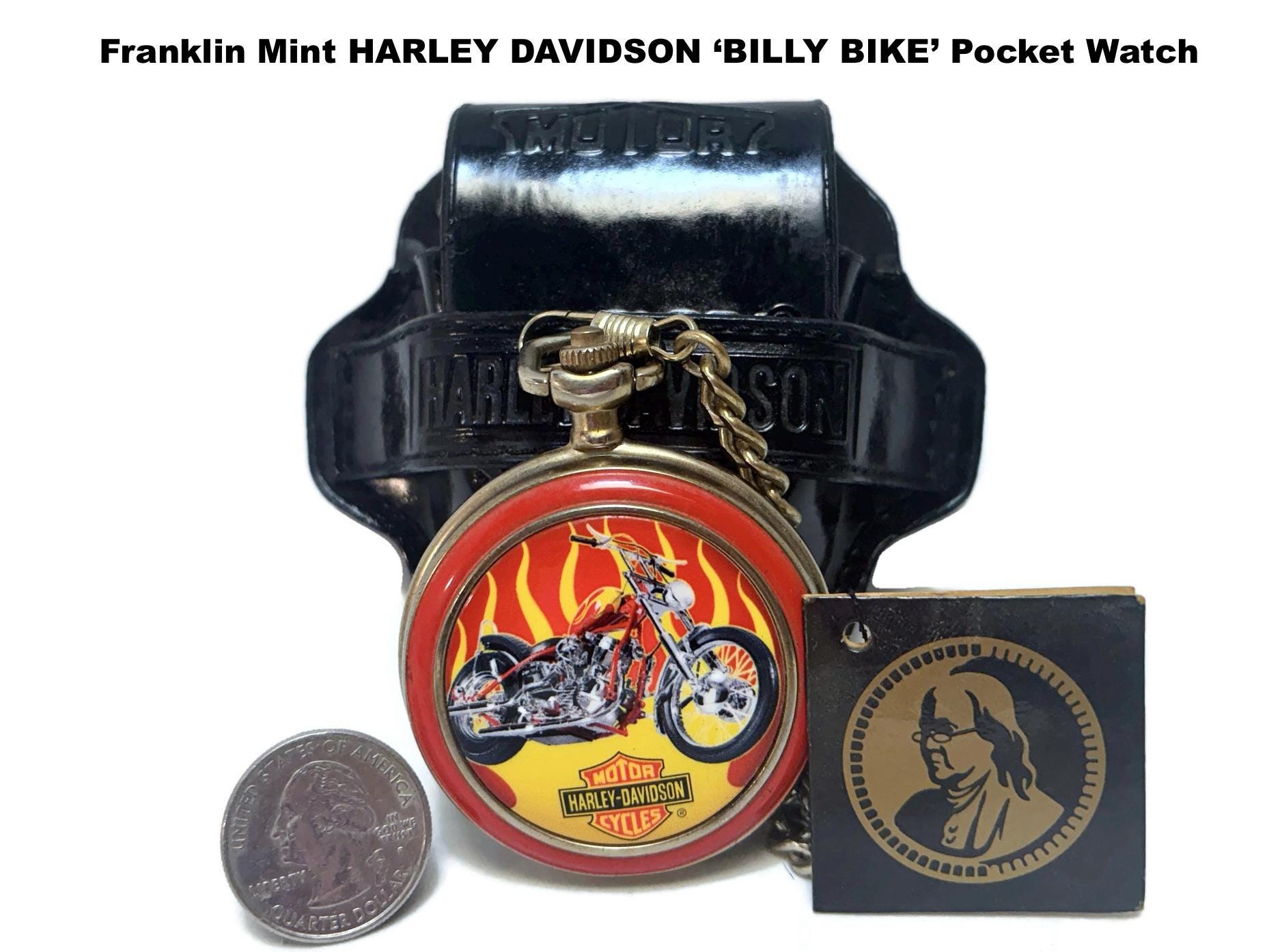 Franklin Mint Pocket Watch Harley Davidson - Etsy
