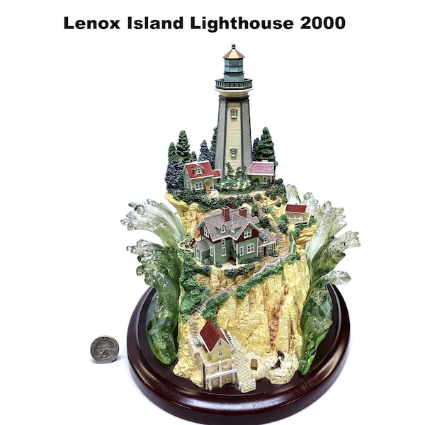 Lenox Island Lighthouse Sculpture Nautical Marine Seascape Vintage