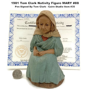 Tom Clark Nativity Figure MARY #88 Pen Signed 1981 Cairn Studio Item #35 Vintage