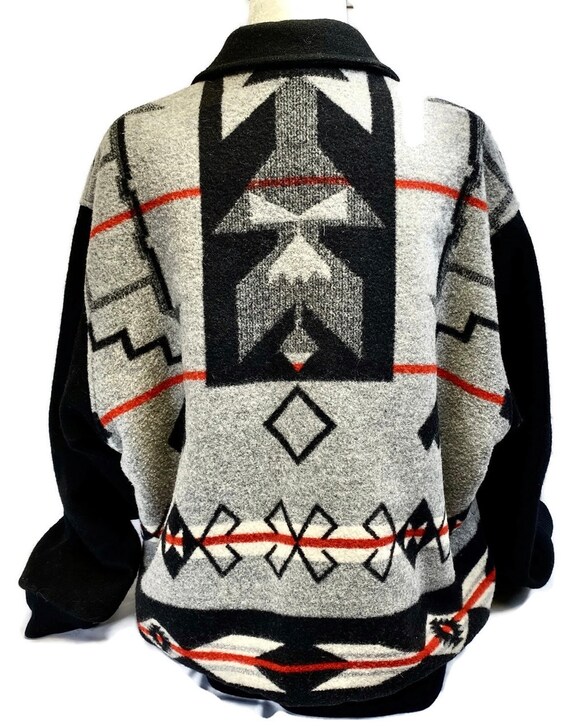 Justin Kraff Southwestern Design Wool Jacket  Vin… - image 4