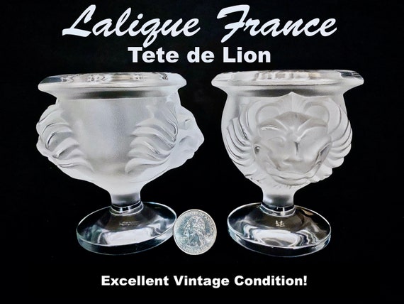 未使用品 ラリック クリスタルガラストレイ ライオン 獅子 ラリック