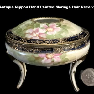 オールドニッポン　ヘアーレシーバ　ヘアードレッサー　桜印　ハンドペイント Nippon Hair Receiver - Etsy