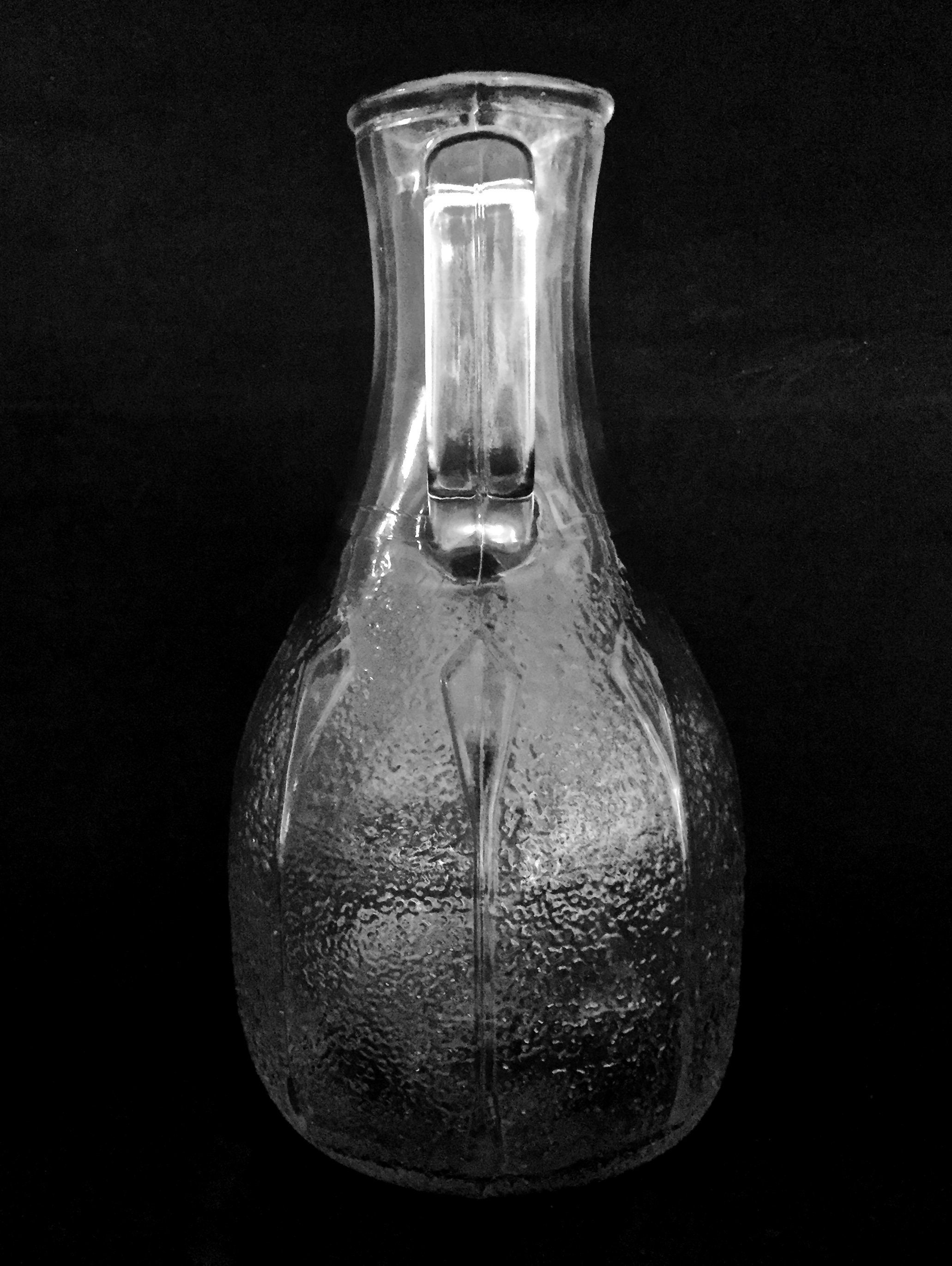 White House Vinegar Jug Embossed Clear Glass Pitcher Bottle Etsy