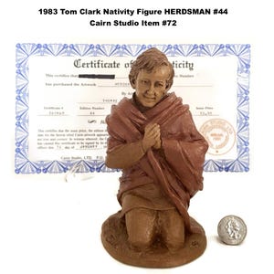 Tom Clark Nativity Figure HERDSMAN #44 1983 Cairn Studios Item #72 Vintage