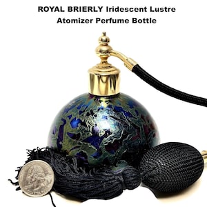 ROYAL BRIERLY Gold Lustre Atomizer Perfume Bottle Vintage