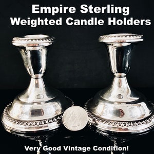 Sterling Silver Candlesticks - Etsy