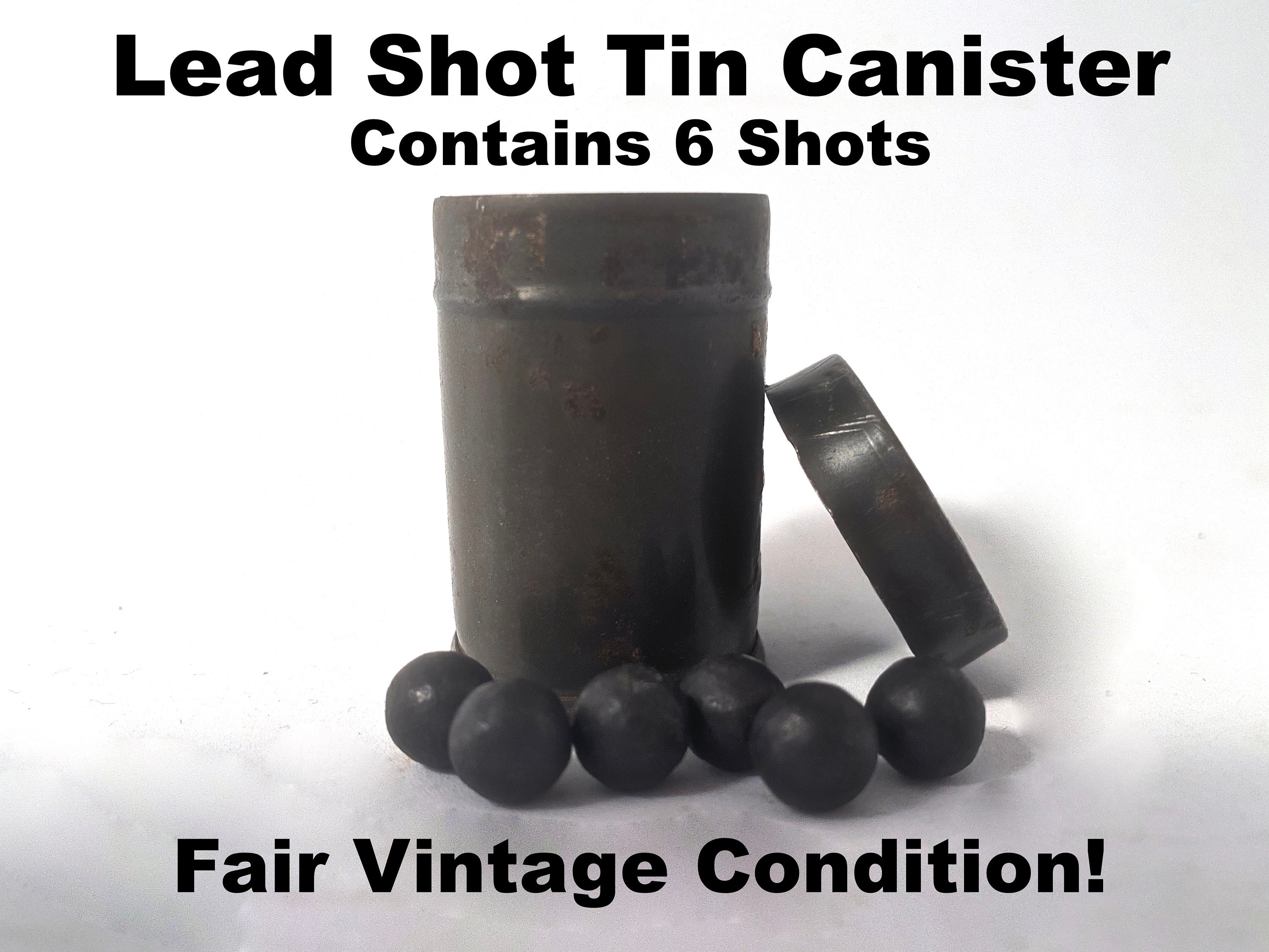 Lead Shot Tin Canister Artillery Gun Pellet Vintage Etsy