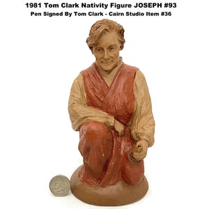 Tom Clark Nativity Figure JOSEPH #93 Pen Signed 1981 Cairn Studio Item #36 Vintage