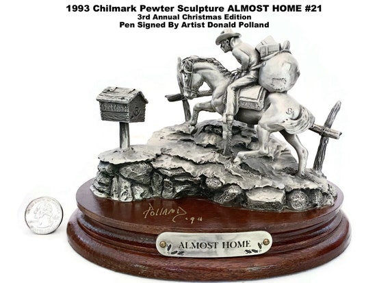 Chilmark ALMOST HOME Pewter Sculpture #21 1993 Don Pollard Vintage