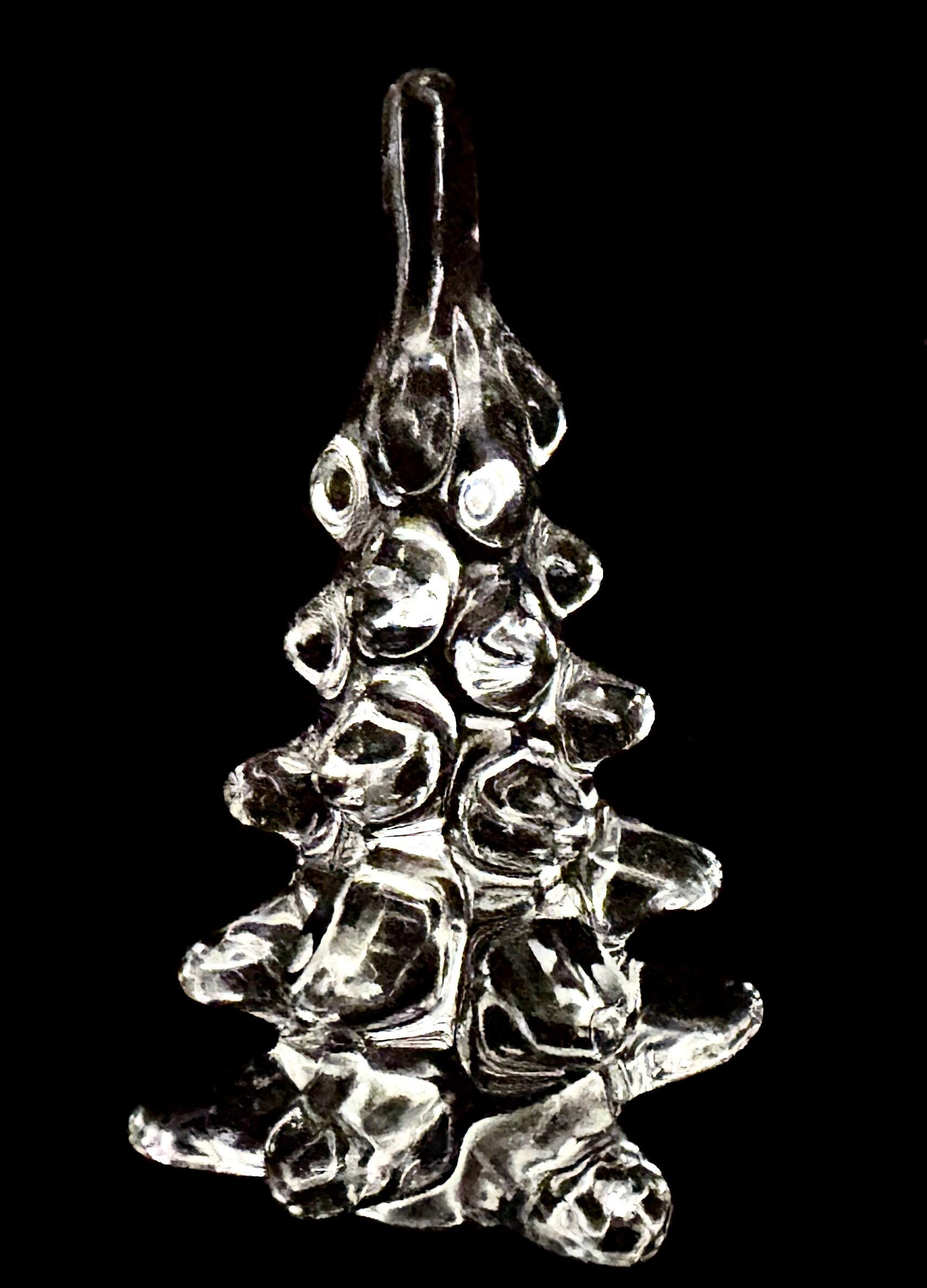 Art Glass Tree Clear With Encased Green Vintage - Etsy
