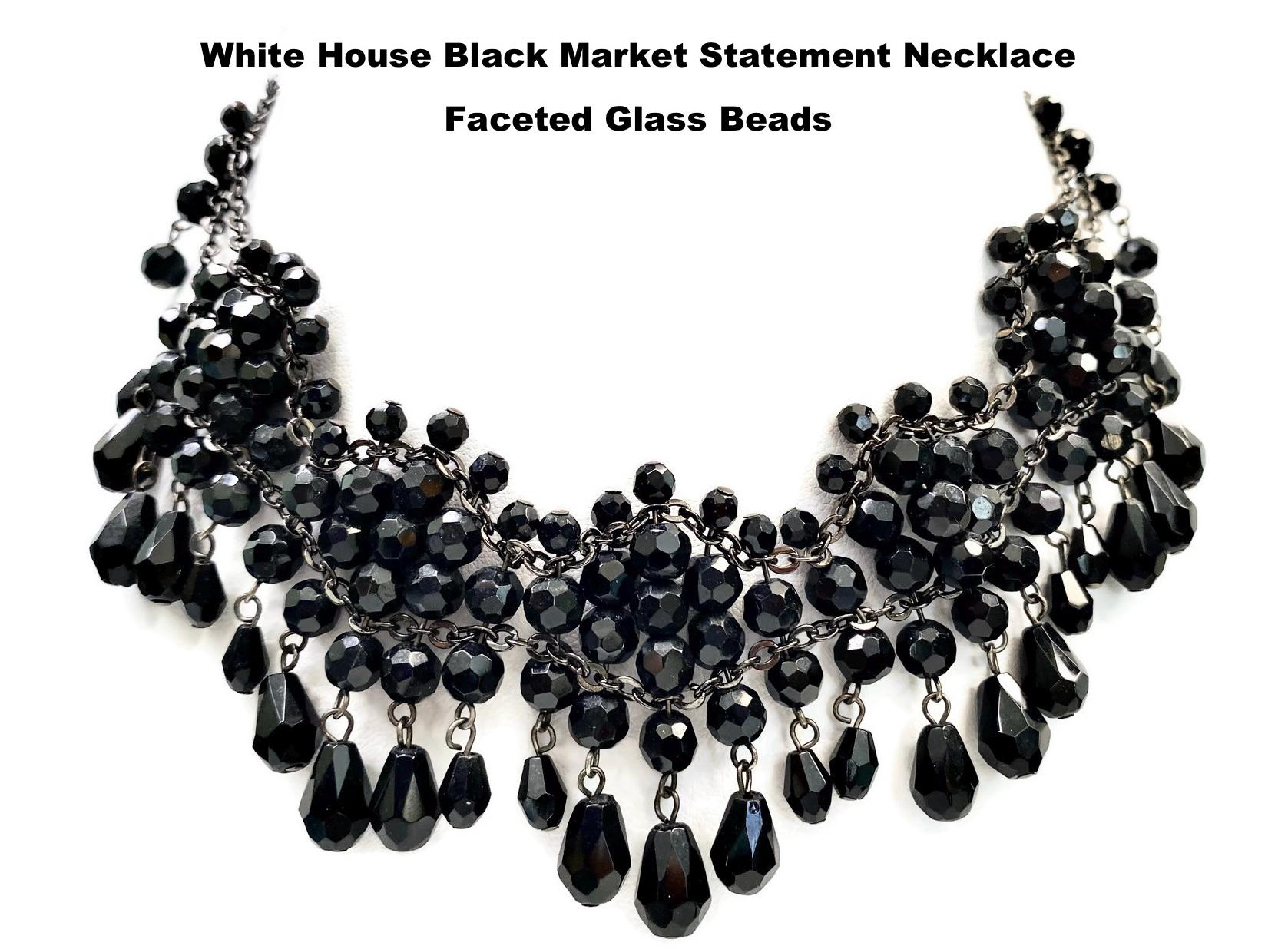 NWT White House Black Market WHBM Navy Blue Beaded Headband White House Black Market Hair Headbands for Women | Mercari main image 2