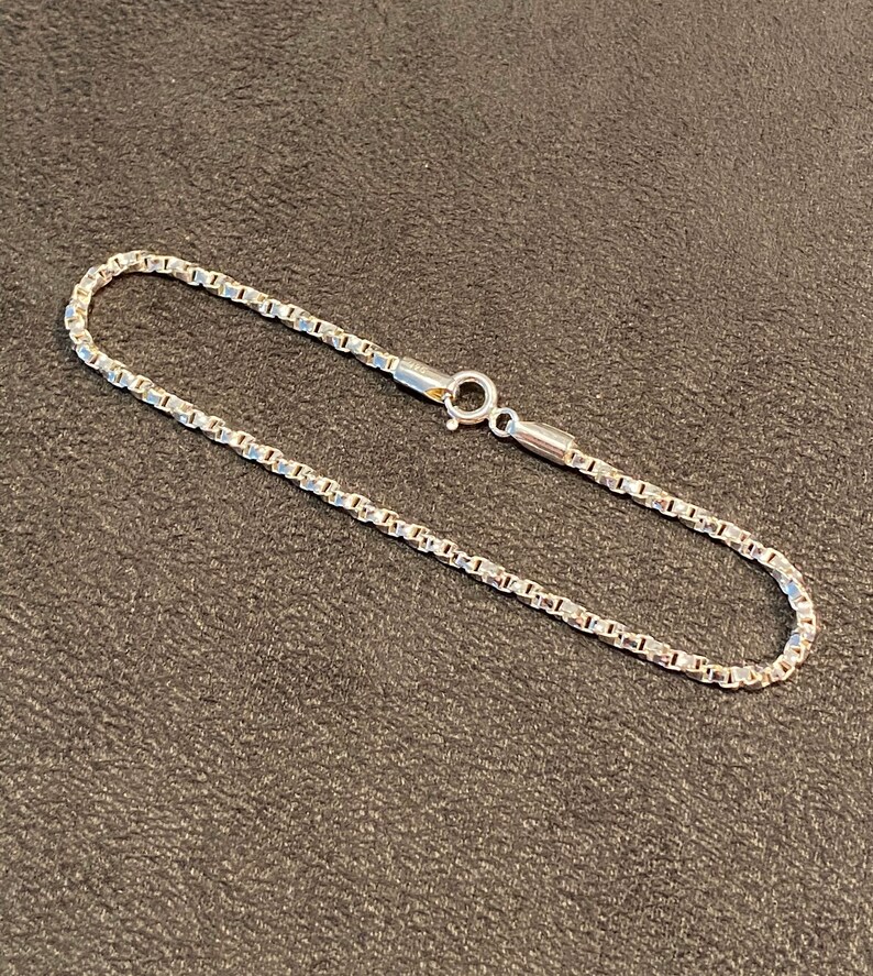 Sterling Silver 2.1mm Twisted Box Bracelet 7\u201d