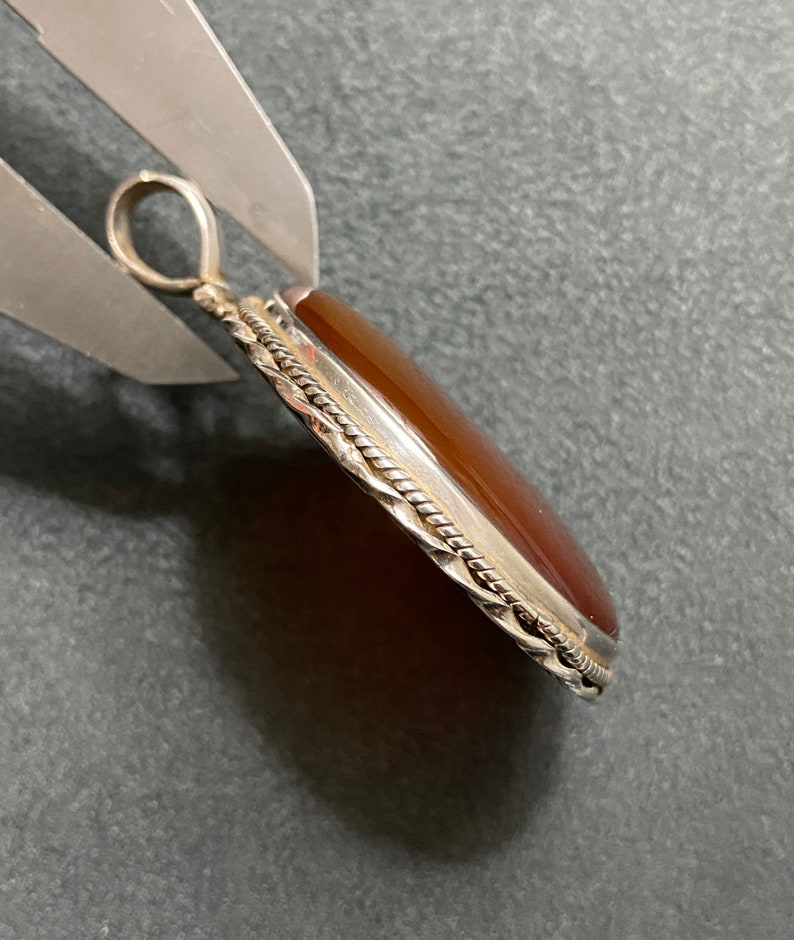 Sterling Silver Natural Mined Agate Charm Pendant