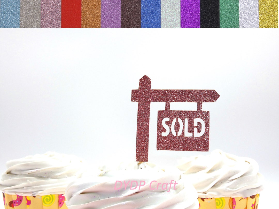 Sold Sign Cupcake Toppers, Housewarming Party Decorations, Realtor