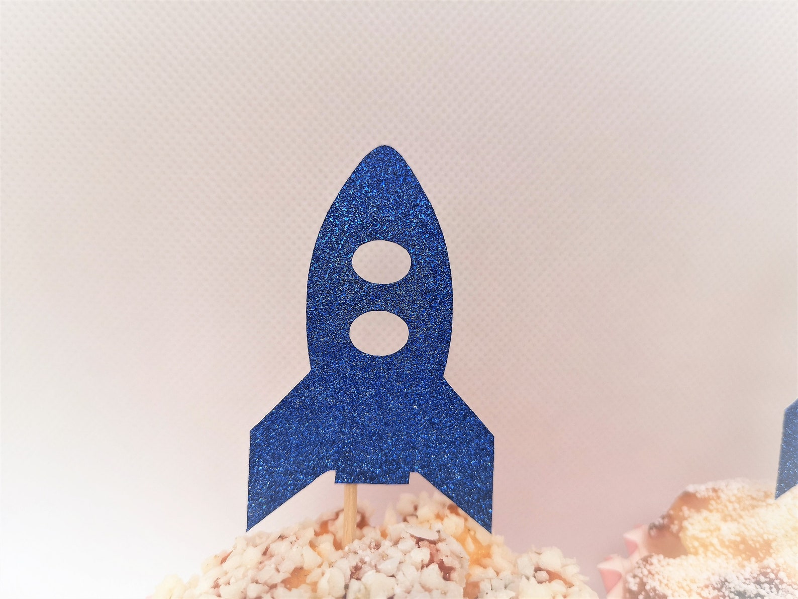 Rocket Ship Cupcake Toppers Space Themed Cupcake Toppers | Etsy