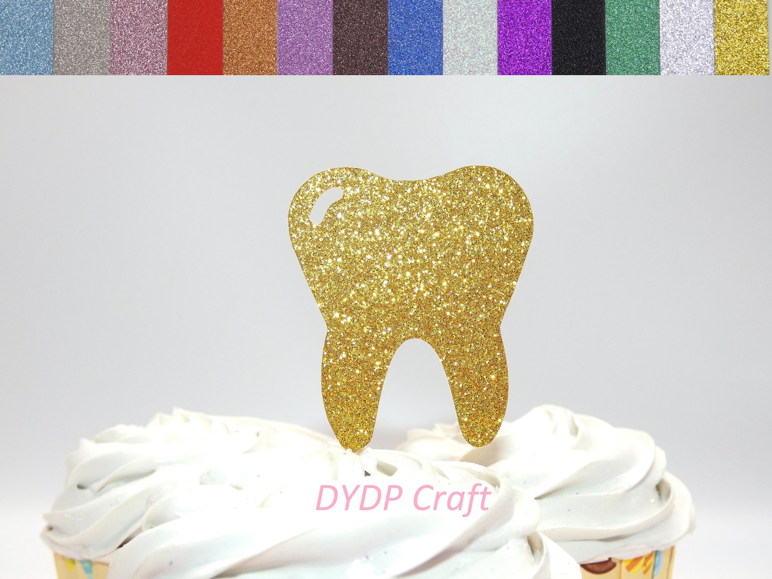 Tooth Cupcake Toppers Dentist Cupcake Toppers Dental Etsy