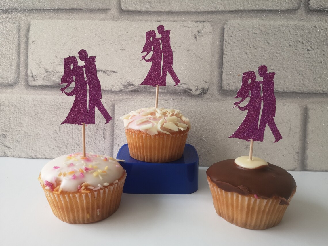 Proposal Cupcake Toppers Engagement Cupcake Toppers Bridal Etsy