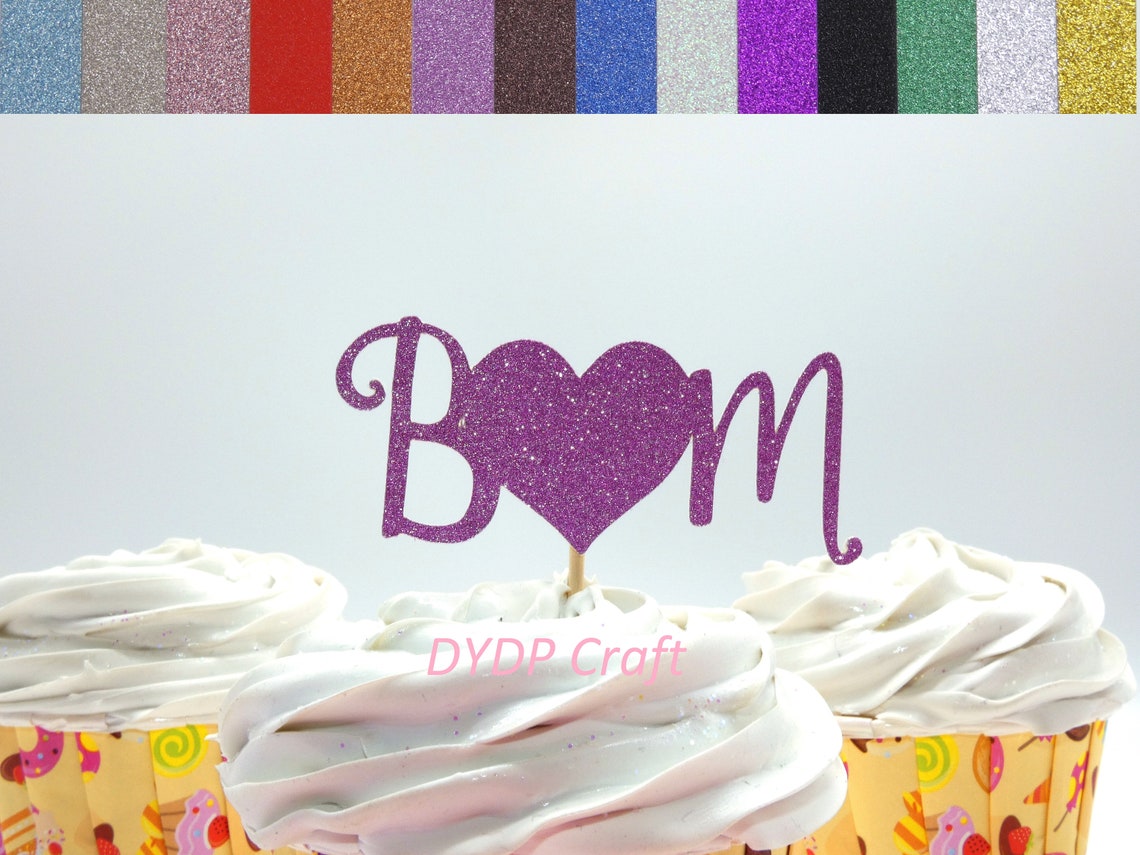 Custom 2 Initials Cupcake Toppers Letter Cupcake Toppers With Etsy UK