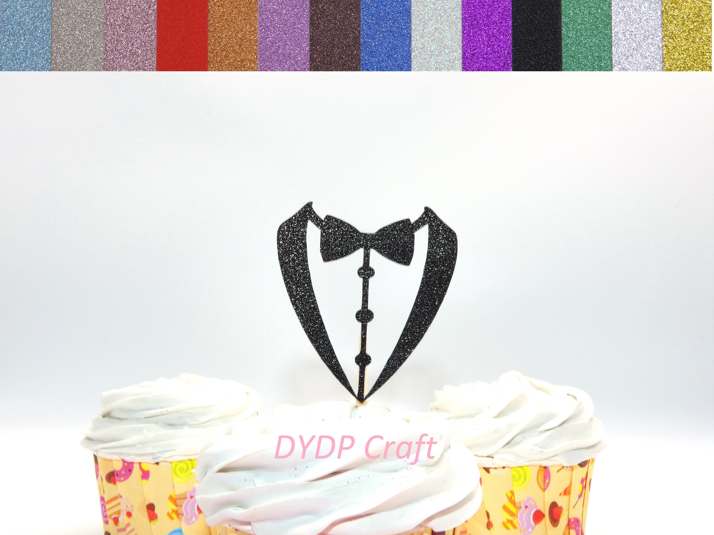 Tuxedo Cupcake Toppers Wedding Cupcake Toppers Engagement | Etsy UK