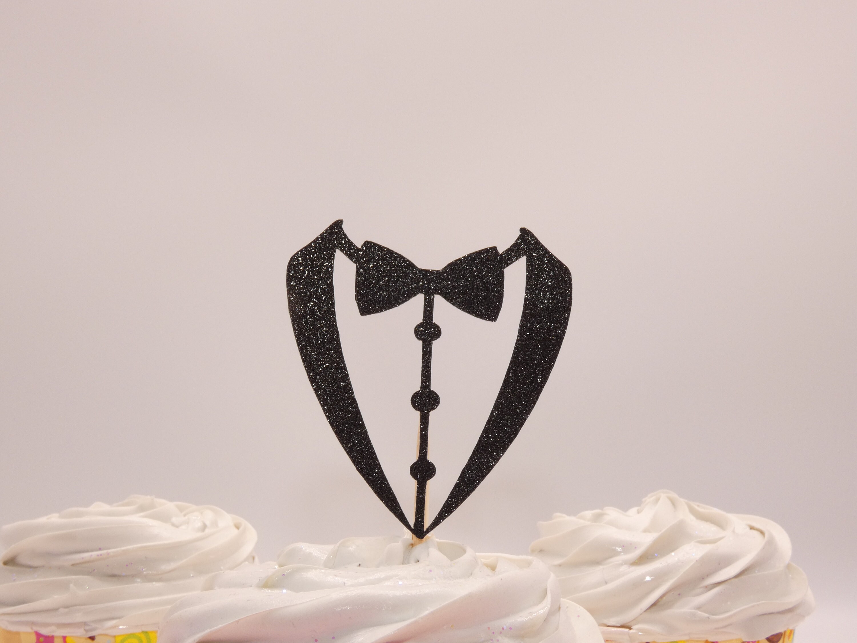 Tuxedo Cupcake Toppers Wedding Cupcake Toppers Engagement | Etsy UK