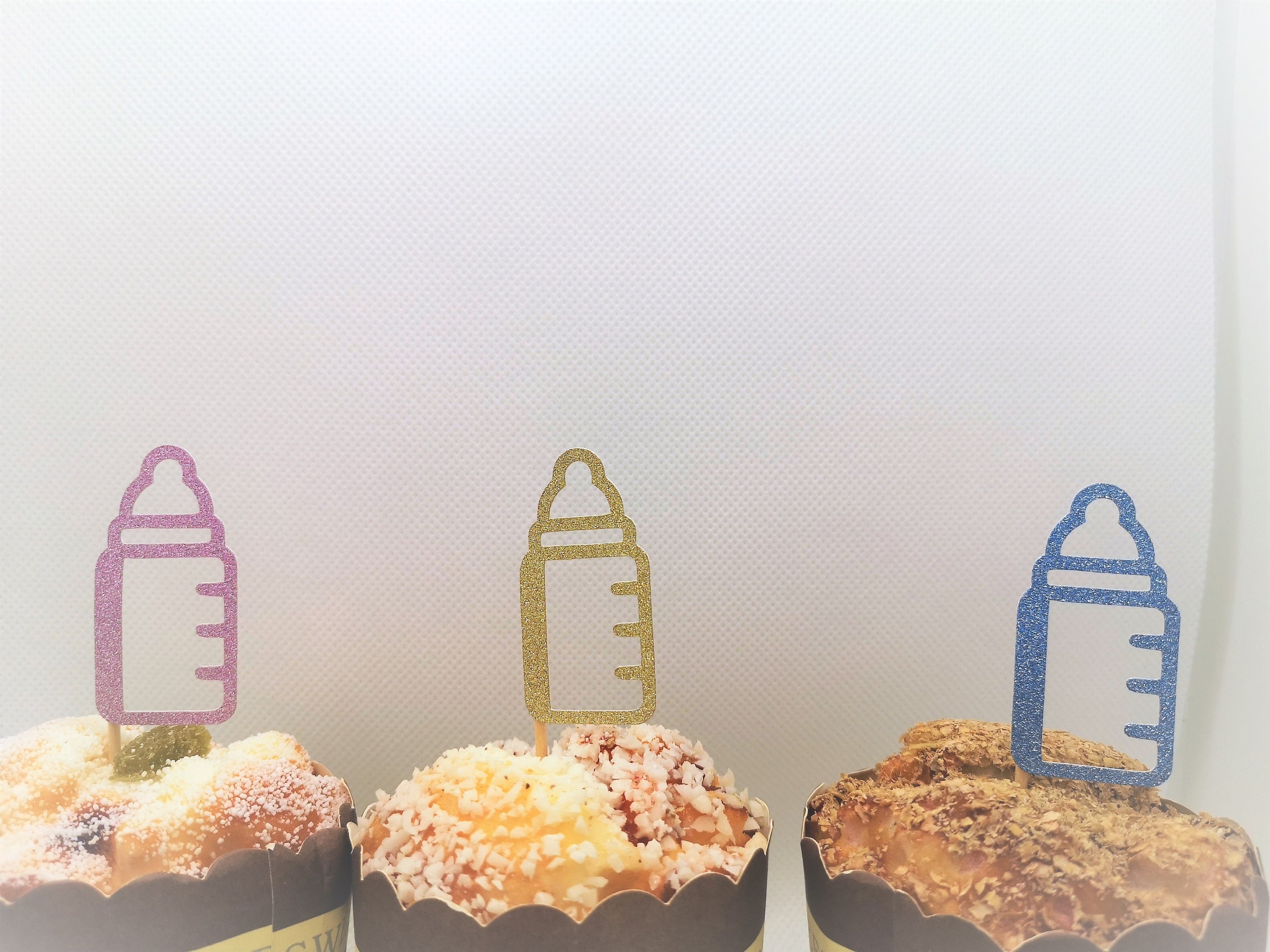 Baby Bottle Cupcake Topper Baby Shower Bottle Cake Topper | Etsy