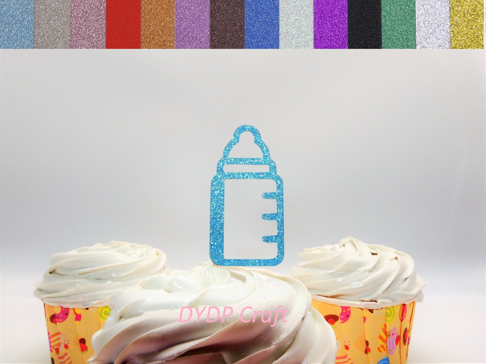 Baby Bottle Cupcake Topper Baby Shower Bottle Cake Topper - Etsy UK