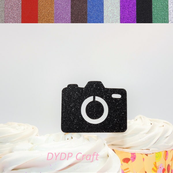 Camera Cupcake Toppers, Photography Party Decorations, Camera Food Picks, Photographer Birthday Decorations