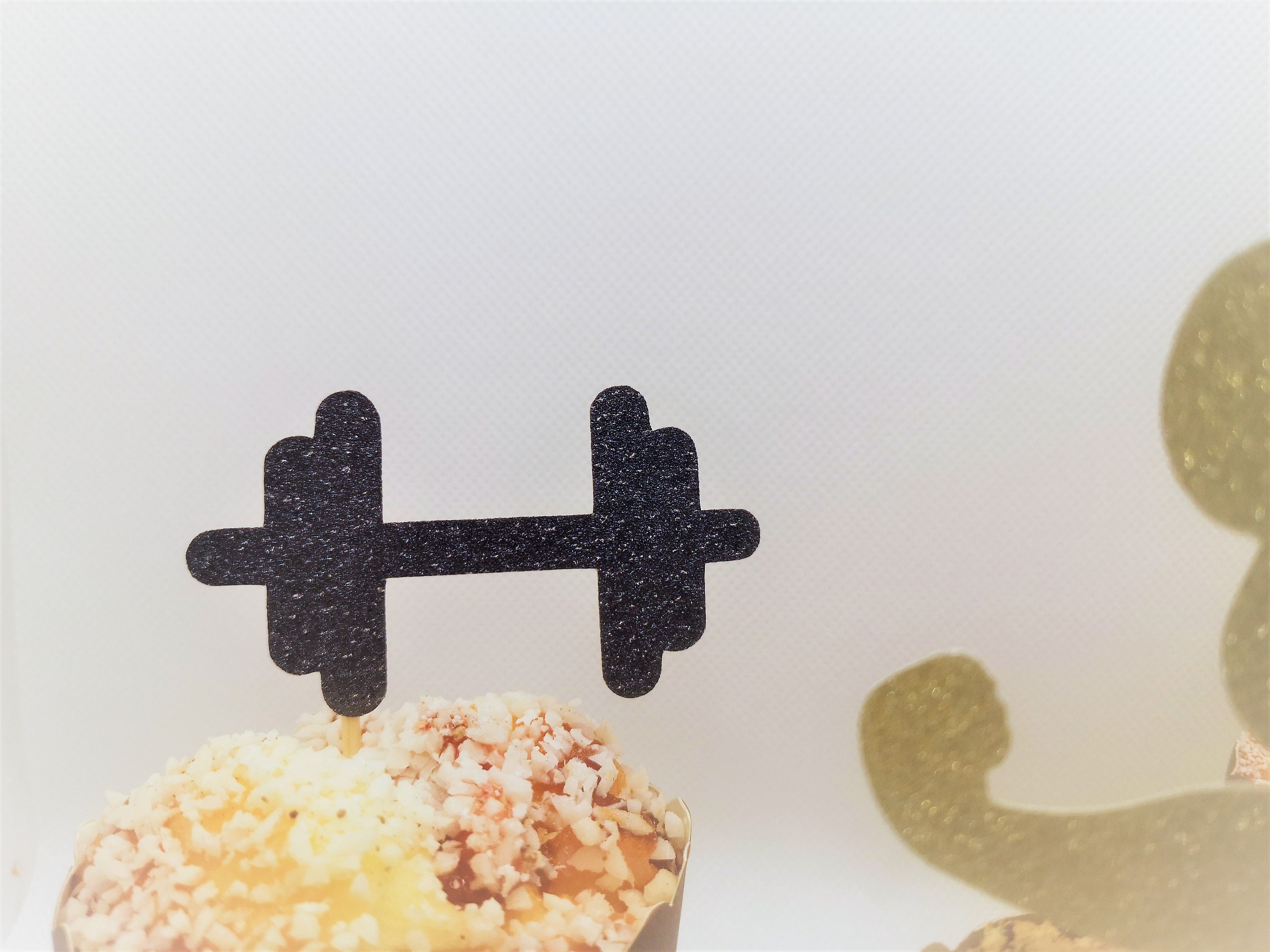 Gym Theme Party Decorations Weight Lifting Cupcake Toppers Etsy