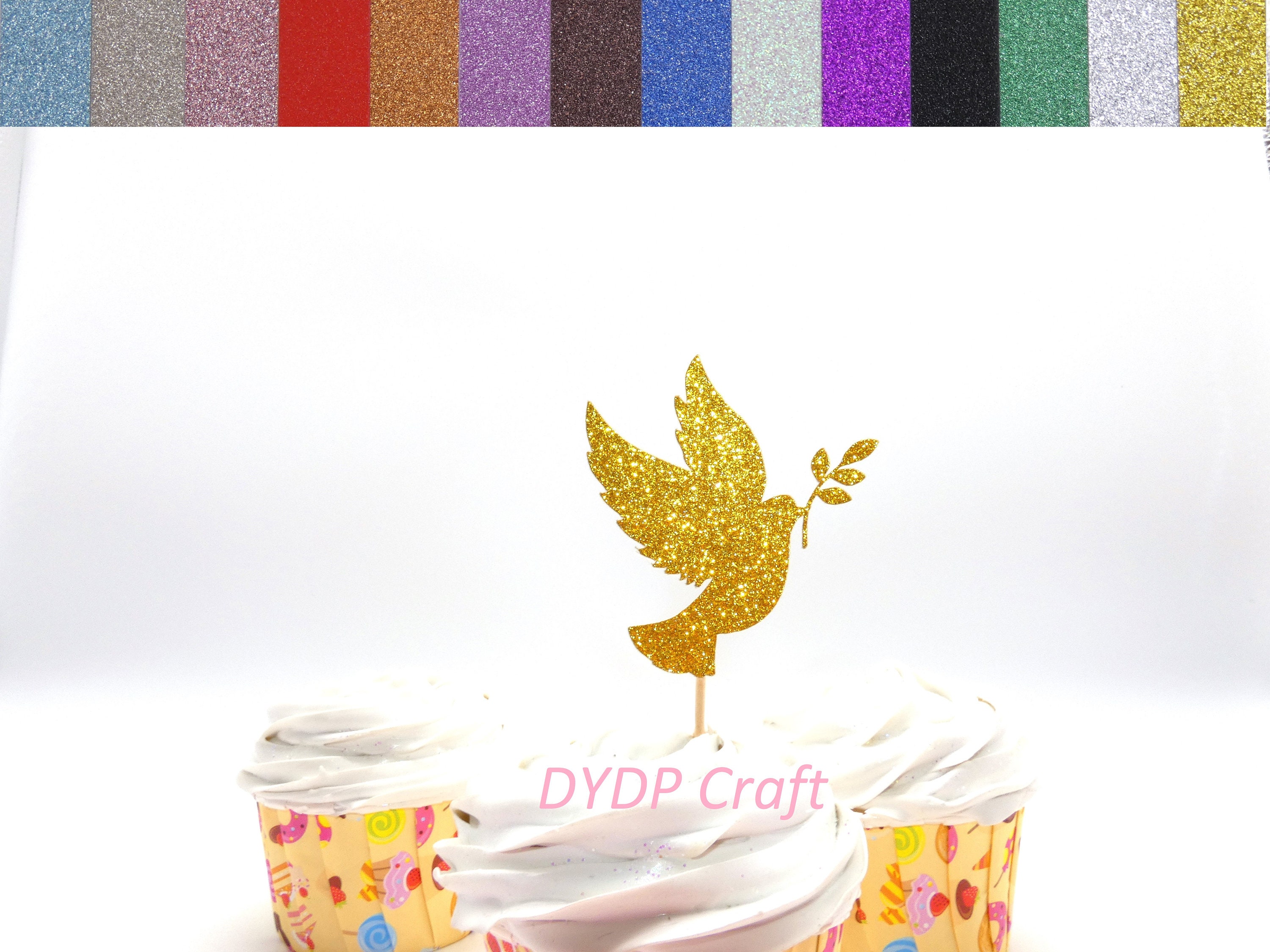 Dove Cupcake Toppers Baptism Cupcake Toppers Christening Etsy UK