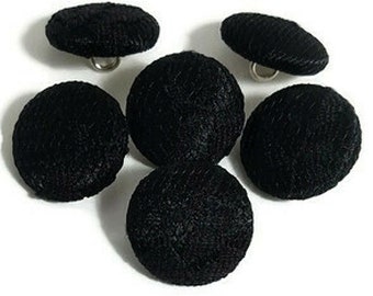 Satin Lace Buttons, Black Satin Lace Buttons, Bridal Buttons, Wedding Dress Buttons to Sew, Pin, Glue, Shank, Pinback, Flatback Handmade USA