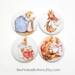 Fabric Buttons Peter Rabbit Family Buttons Beatrix Potter | Etsy