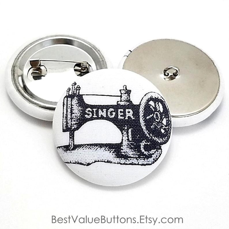 Fabric Buttons Singer Sewing Machine Buttons Shank Back to Etsy