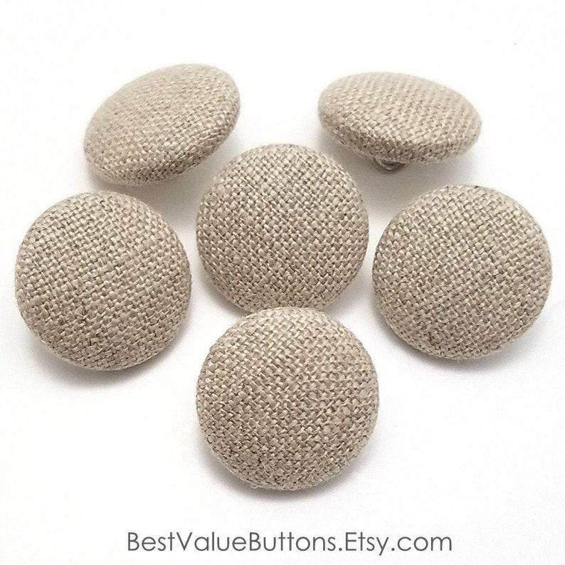 Linen Buttons Natural Linen Fabric Buttons Shank Pinback Etsy