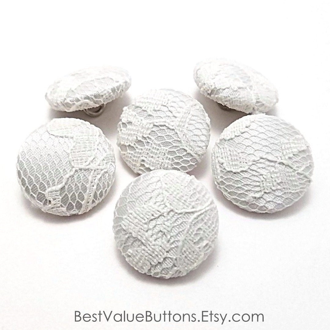 Satin Lace Buttons, Ivory Satin Lace Buttons, Bridal Buttons, Wedding ...