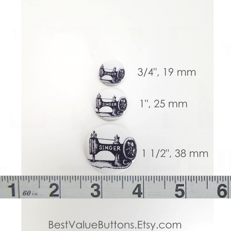 Fabric Buttons Singer Sewing Machine Buttons Shank Back to Etsy