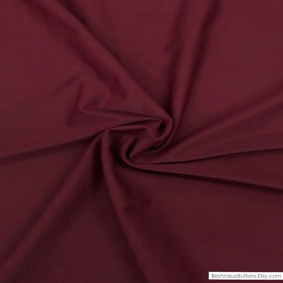 Wine Burgundy Performance Fabric Activewear 4 Way Stretch 60/"W 10 OZ Lycra Knit