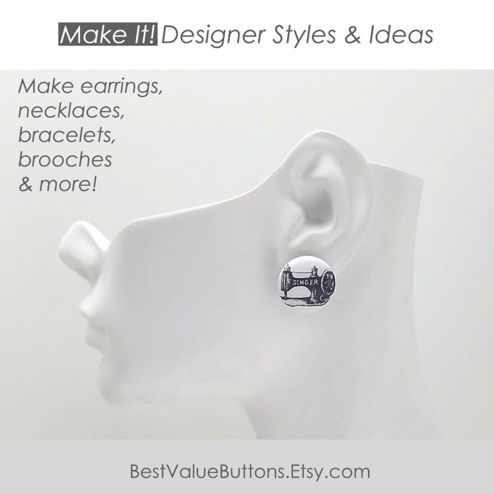 Fabric Buttons Singer Sewing Machine Buttons Shank Back to Etsy