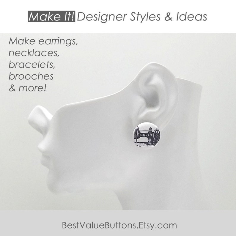 Fabric Buttons Singer Sewing Machine Buttons Shank Back to Etsy