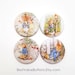 Fabric Buttons, Peter Rabbit Buttons, Beatrix Potter Shank, Flatback ...