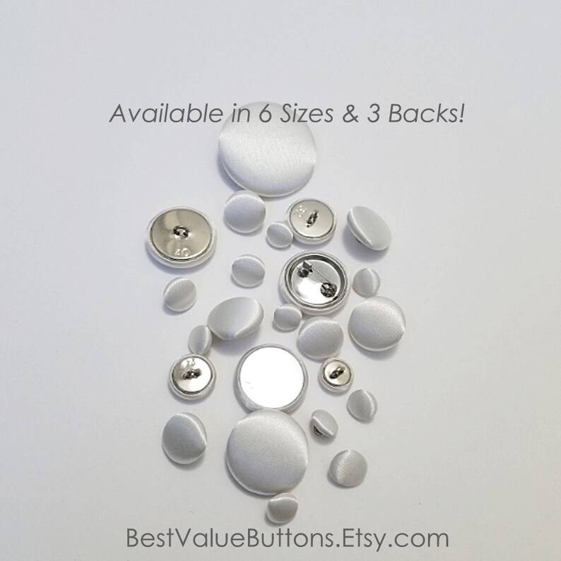 Satin Buttons Ivory Satin Buttons Bridal Buttons Wedding - Etsy