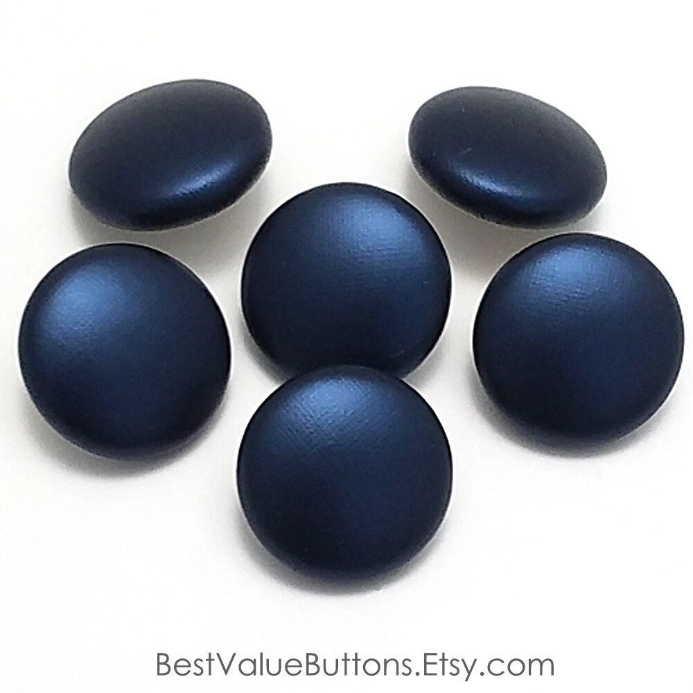 Blue Leather Buttons / Leather Shank Style Blue Buttons / 30L 36L 44L /  Genuine Leather 