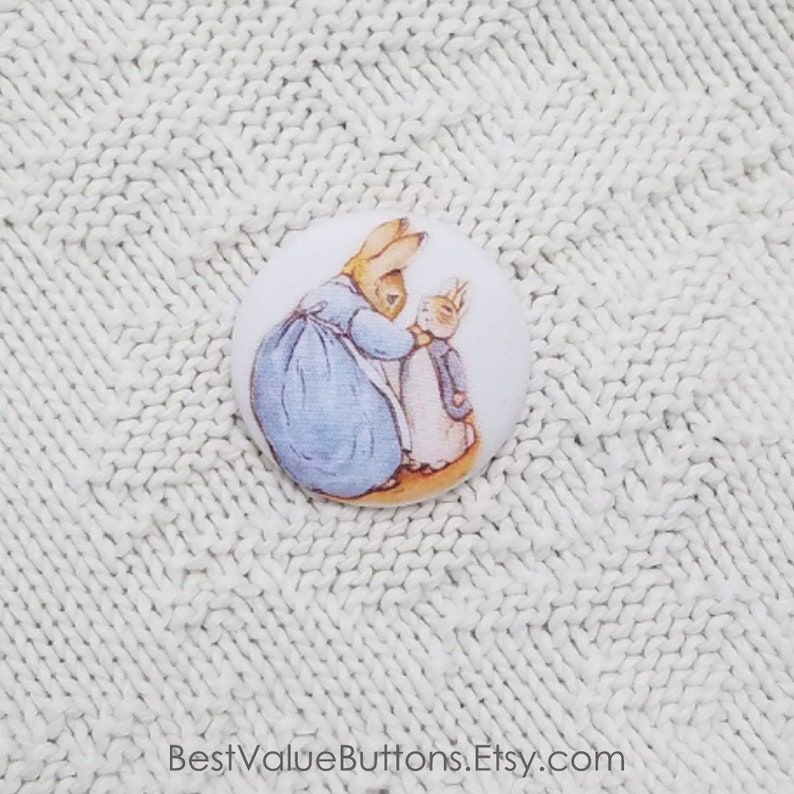 Fabric Buttons Peter Rabbit Family Buttons Beatrix Potter - Etsy