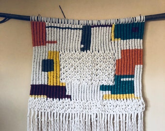 Colored Macrame Wall Hanging