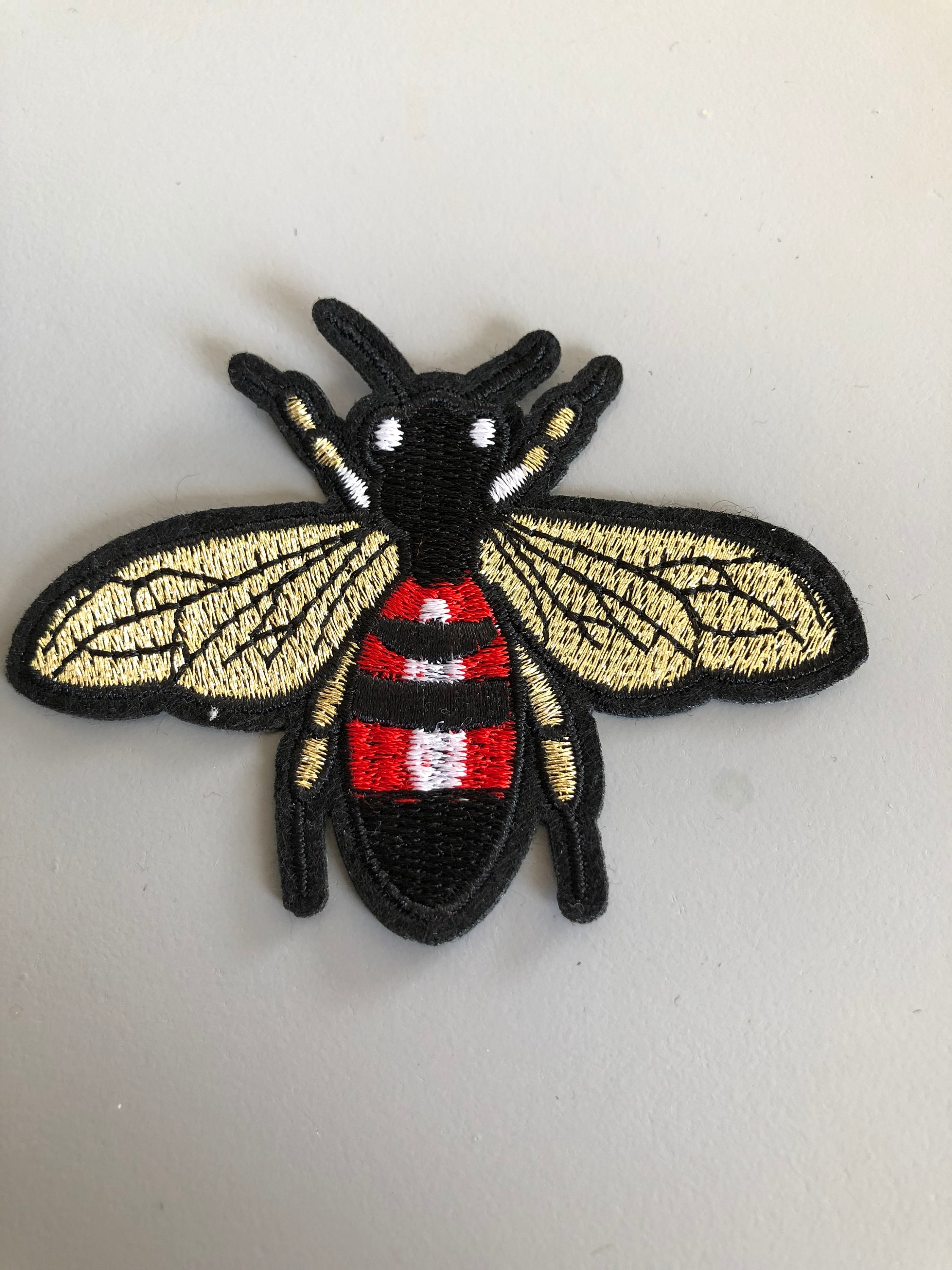 Bee patch iron on sew on patch aplique motif embroidered | Etsy