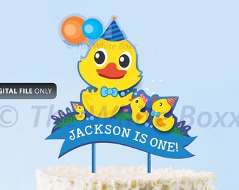 Gâteau de canard en caoutchouc Topper pour anniversaire / Gâteau de canard en caoutchoucTopper pour baby shower