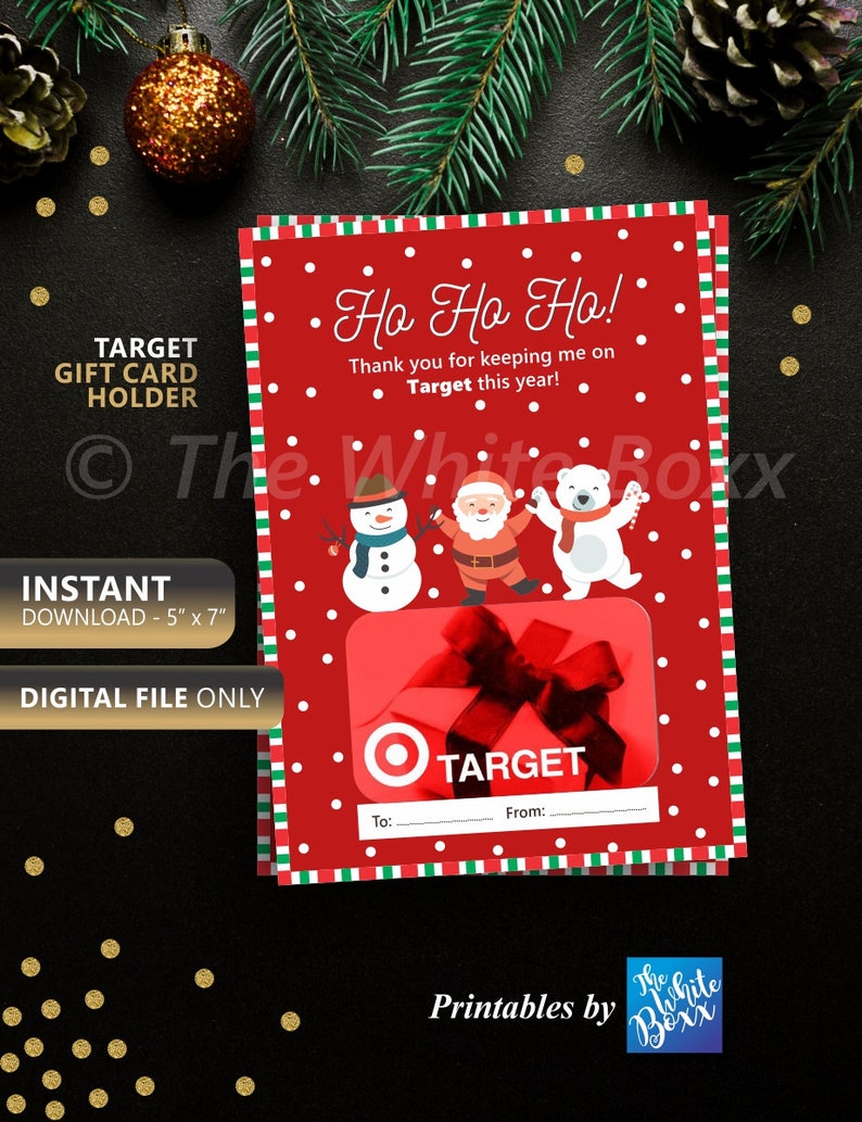 Christmas Gift Card Holder Target Gift Card Holder Teacher Etsy