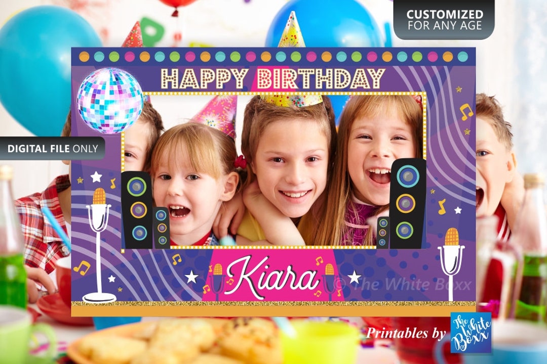Karaoke Night Party Photo Booth Frame / Singing Music Party / Rock Star