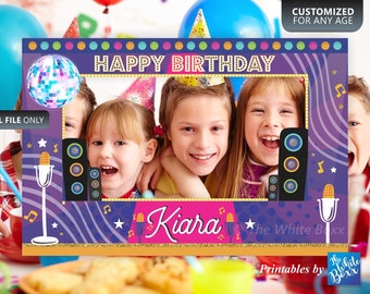 Karaoke Night Party Photo Booth Frame / Singing Music Party / Rock Star Party Birthday Props, Birthday Frames