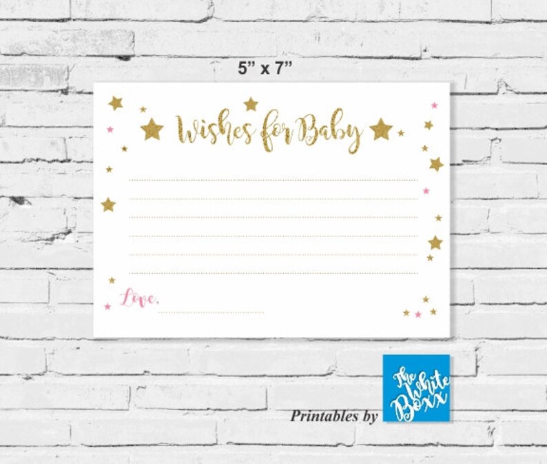 Twinkle Twinkle Little Star Time Capsule Wishes Card Guest Etsy