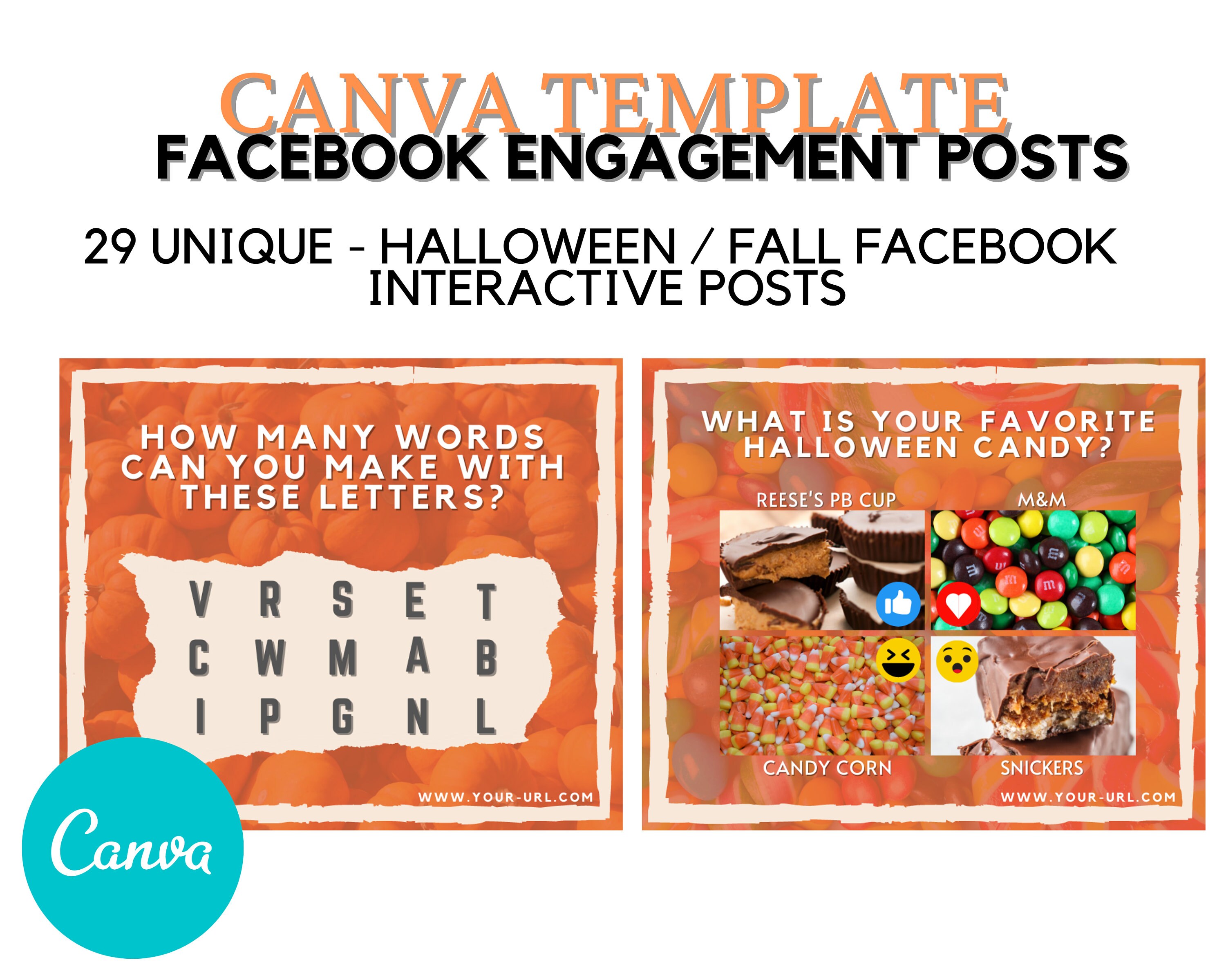 29 UNIQUE Halloween / Fall Facebook Interactive Games and - Etsy